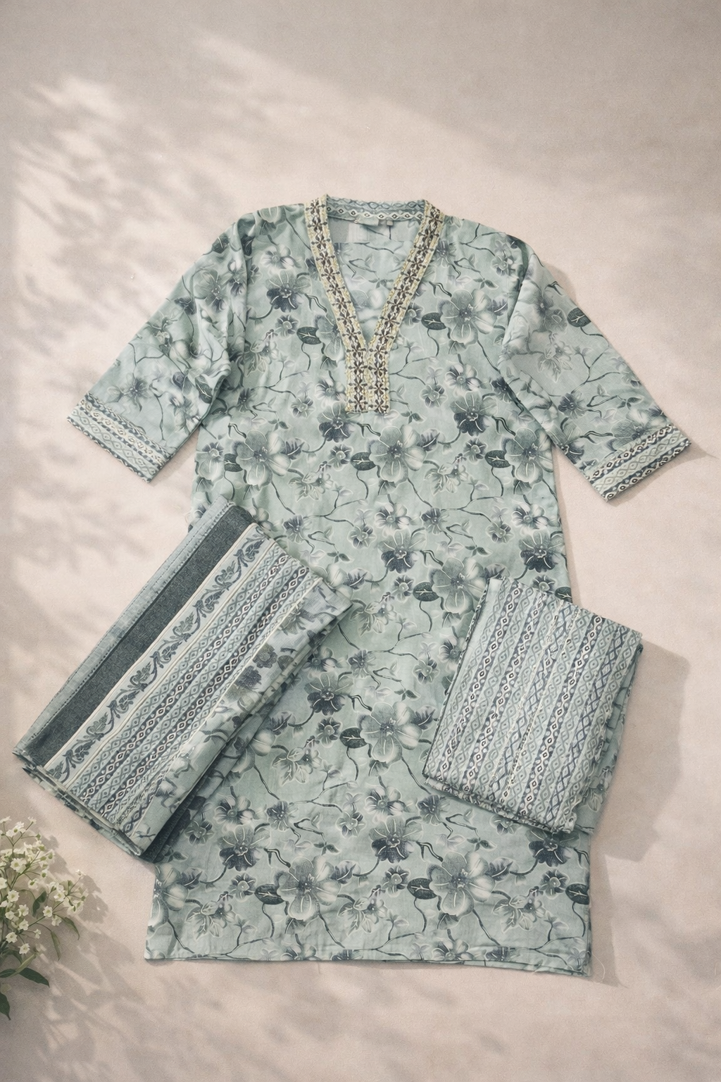 Floral printed kurta set