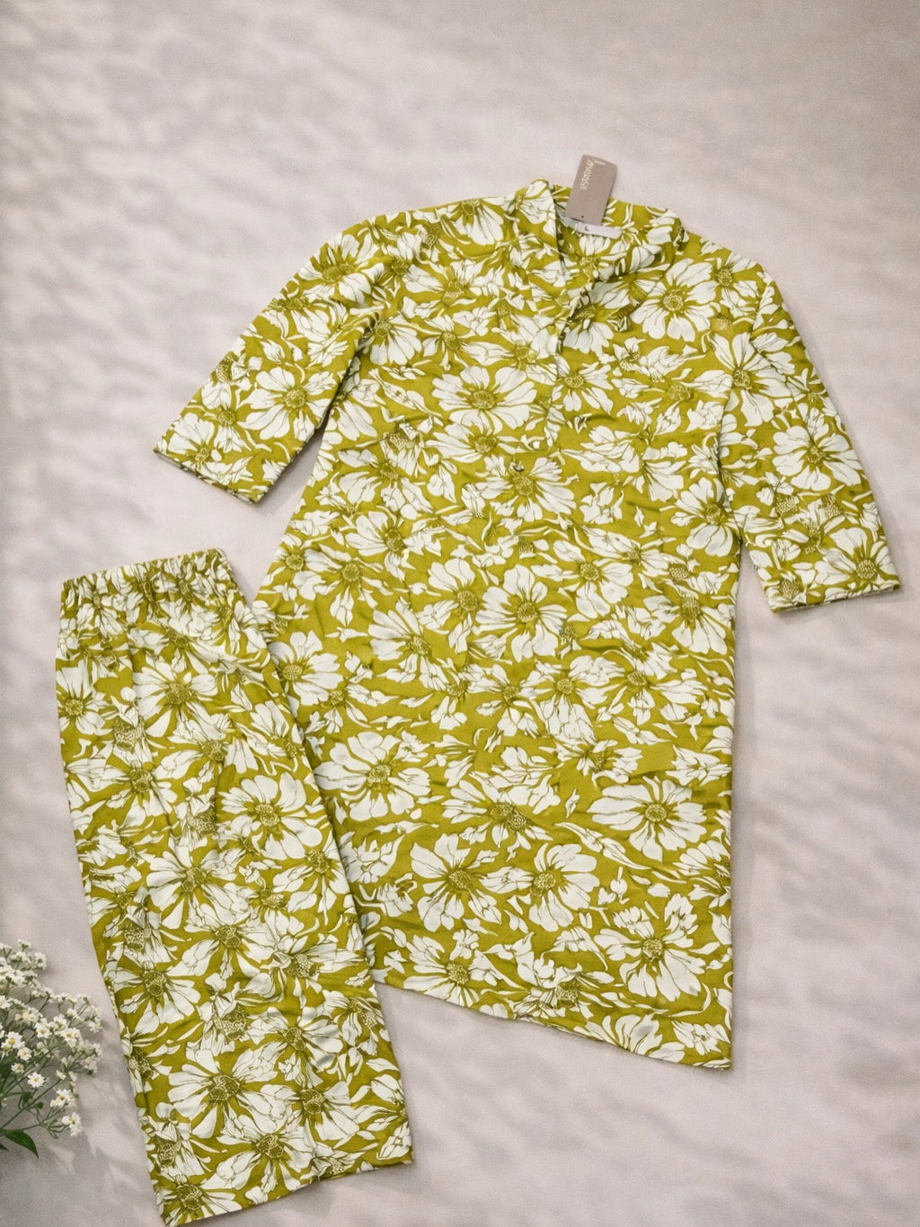 Lime Blossom Printed Kurta Set