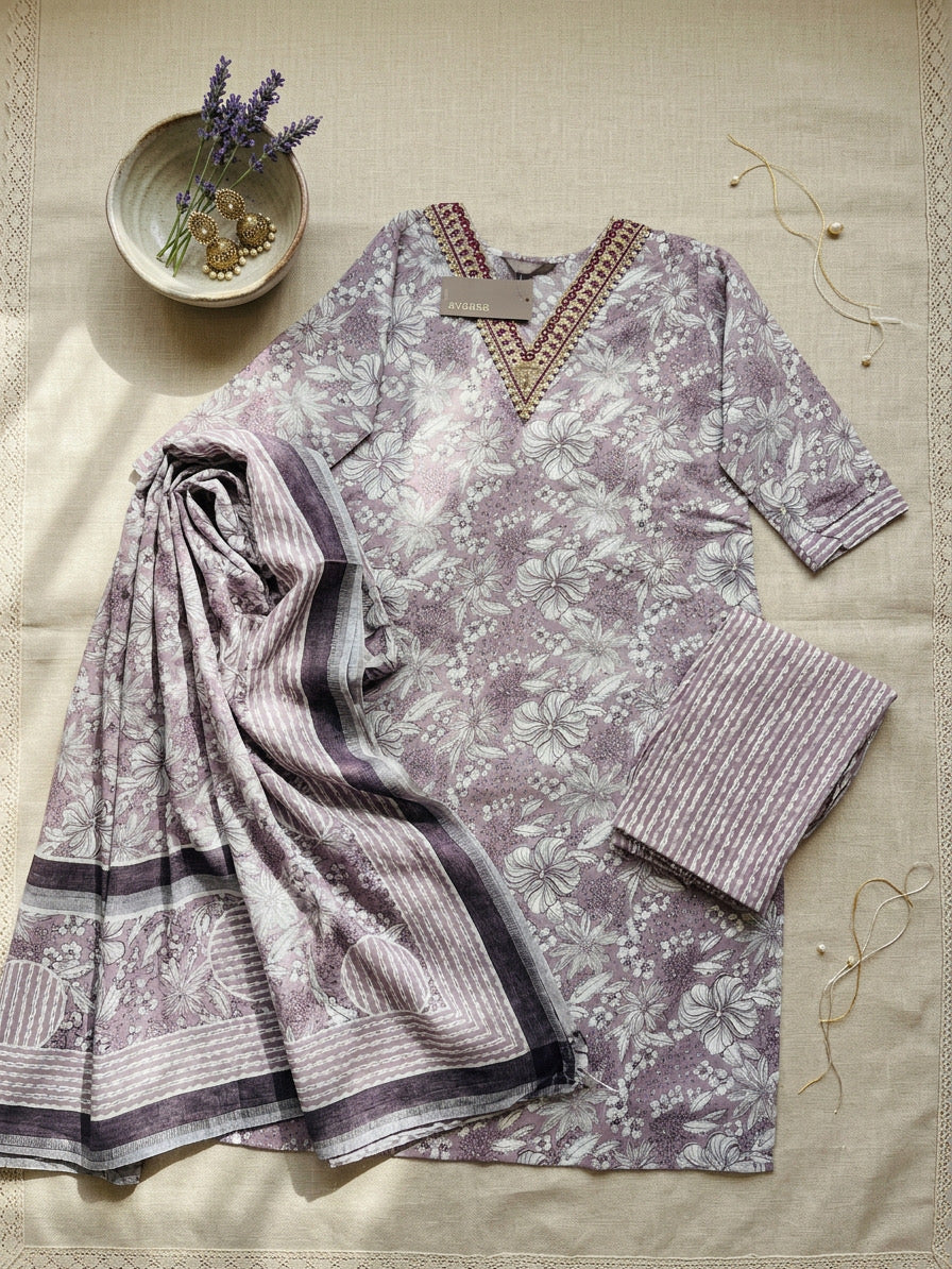 Printed Kurta Set with Dupatta